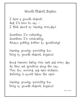 Growth Mindset Songs by spiegel311 | Teachers Pay Teachers