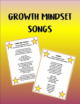 Preview of Growth Mindset Songs