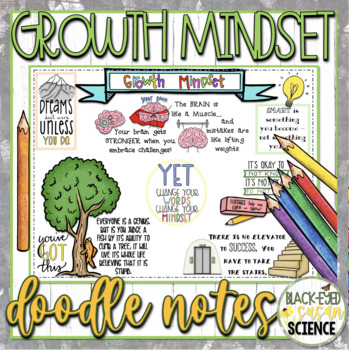 Preview of Growth Mindset Doodle Notes