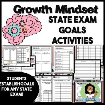 Preview of Growth Mindset State Exam Data Analysis and Goals Activity Middle & High School