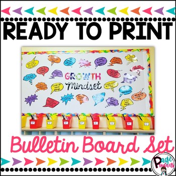 Growth Mindset Statements Bulletin Board by Page Products | TpT