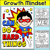Growth Mindset Coloring Pages - Superhero Theme Beginning 
