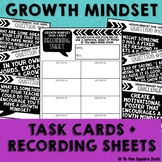 Growth Mindset Task Cards | Inspirational Growth Mindset Activity