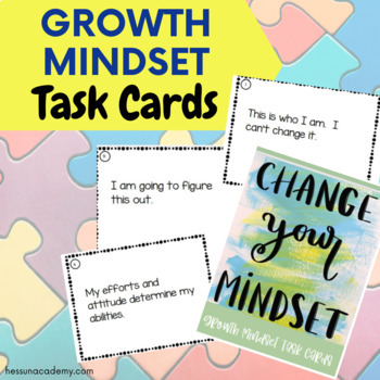 Preview of Growth Mindset Task Cards, Activities, and Classroom Posters