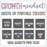 Growth Mindset Teacher Feedback Stickers Digital or Printable