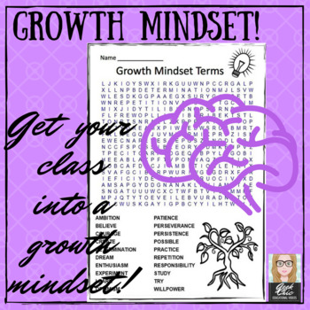 Preview of Growth Mindset Terms Word Search