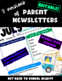 Growth Mindset Thinking Editable Parent Newsletters (3 Versions)