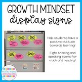 Growth Mindset Thinking Stems Bulletin Board Display
