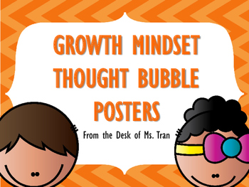 Preview of **FREEBIE**  Growth Mindset Thought Bubbles AND Posters!