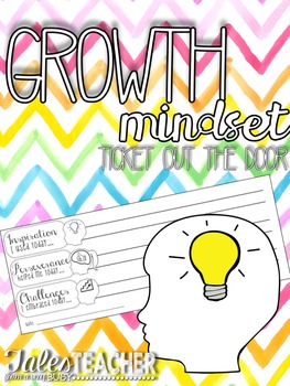 Preview of Growth Mindset {Ticket out the Door} FREEBIE