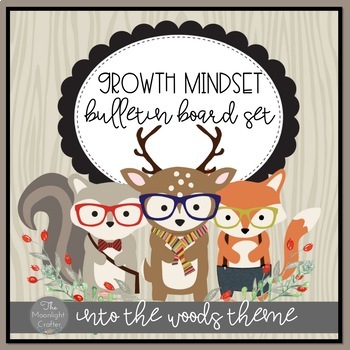 Preview of EDITABLE Growth Mindset Bulletin Board Set