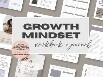 Preview of Growth Mindset Workbook and Journal