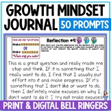 Growth Mindset Bell Ringers - 50 Writing Prompts - Growth 