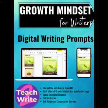 Preview of Growth Mindset Writing Prompts for Bell ringers and Discussions