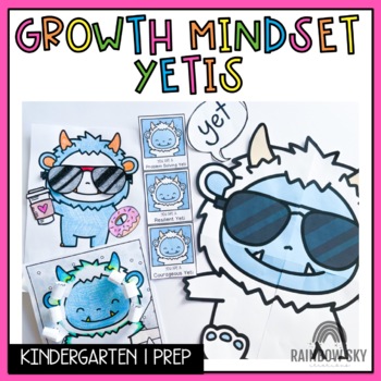 Preview of Growth Mindset Yeti | The Power of Yet  Kindergarten