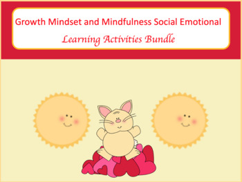 Preview of Growth Mindset and Mindfulness Social Emotional Learning Activities Bundle