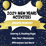 Growth Mindset and New Year's Goal Setting BUNDLE