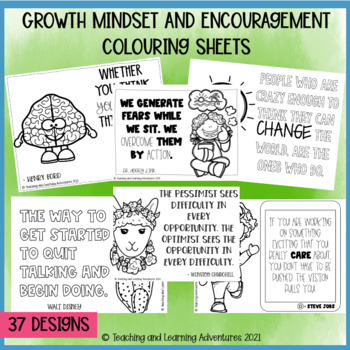 Preview of Growth Mindset colouring sheet