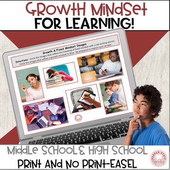 Preview of Growth Mindset Activities for Learning Middle and High School