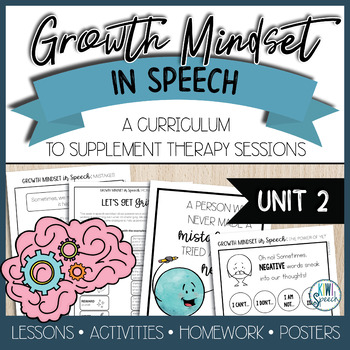 Preview of Growth Mindset in Speech - Supplementary Curriculum for Speech Therapy - Unit 2