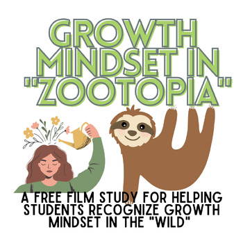 Preview of Growth Mindset in Zootopia Film Study