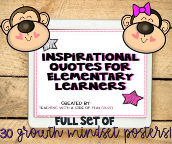 Preview of Growth Mindset posters [full set] - 30 motivational posters