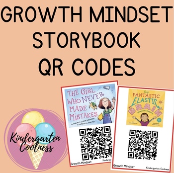 Preview of Growth Mindset storybook QR code flashcards