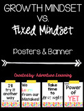 Growth Mindset vs. Fixed Mindset Posters & Banner Set