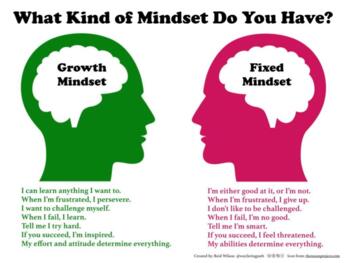 Preview of Growth Mindset vs Fixed Mindset PowerPoint and Cornell Notes