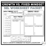 Growth Mindset vs. Fixed Mindset Worksheet Activities