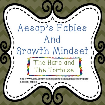 Preview of Growth Mindset with Aesop's Fables - The Tortoise and The Hare