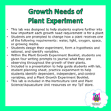 Growth Needs of Plants Experiment
