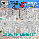 Growth mindset coloring pages, 20 mindfulness resources, t