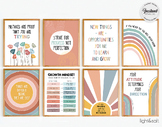 Growth mindset therapy posters set of 8, mental health pos