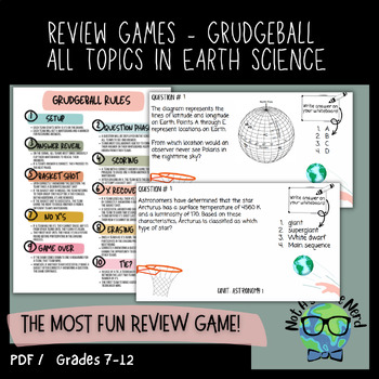 Preview of Grudgeball Bundle: Earth Science Review (all topics)