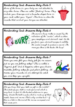 d'nealian printable worksheets handwriting practice  Facts  Fun D'Nealian Body Gruesome handwriting