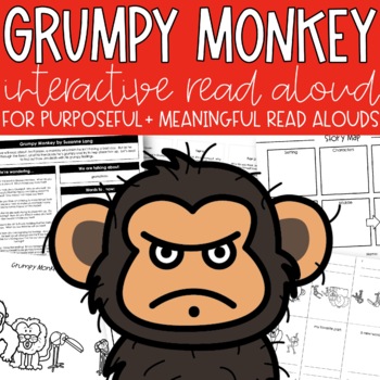 Preview of Grumpy Monkey Craft Interactive Read Aloud Social Emotional Learning Activities