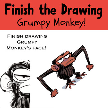 Preview of Grumpy Monkey Drawing Activity!
