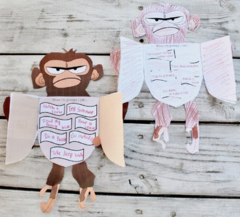 Preview of Grumpy Monkey SEL Book Craft Reading Literacy Centers Activity ELA Emotions