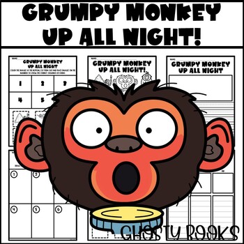 Preview of Grumpy Monkey Up All Night Writing Response Coloring Sequencing