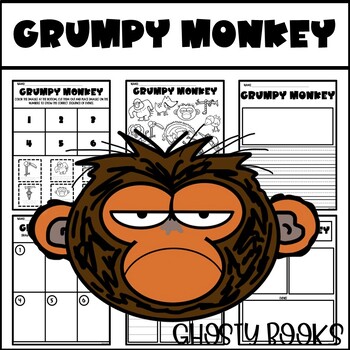 Preview of Grumpy Monkey Writing Response Coloring Sequencing