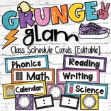 Grunge Glam Classroom Decor | Schedule Cards - Editable