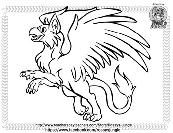 Preview of Gryphon coloring page