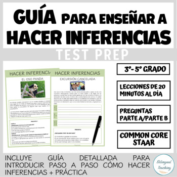 Preview of Guía para introducir las inferencias - Spanish inferences guide - 3º/5º