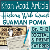 Guaman Poma Webquest The First New Chronicle and Good Gove