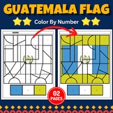 Guatemala Flag Color by number Coloring Page Hispanic Heri