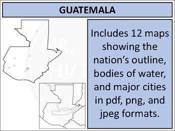 Guatemala Map Shape Money Clip