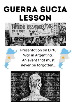 Guerra Sucia/Dirty War Argentina Lesson by Profesora Espinoza | TPT