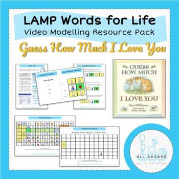 Preview of LAMP Words for Life AAC Modelling Pack: Guess How Much I Love You