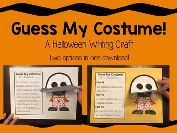 Guess My Costume Craft by Shumaker's Schoolhouse | TpT